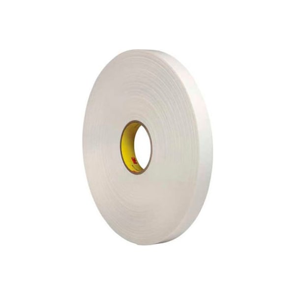 Box Packaging 3M 4462 Double Sided Foam Tape 1" x 5 Yds. 1/32" Thick White T9554462R - main